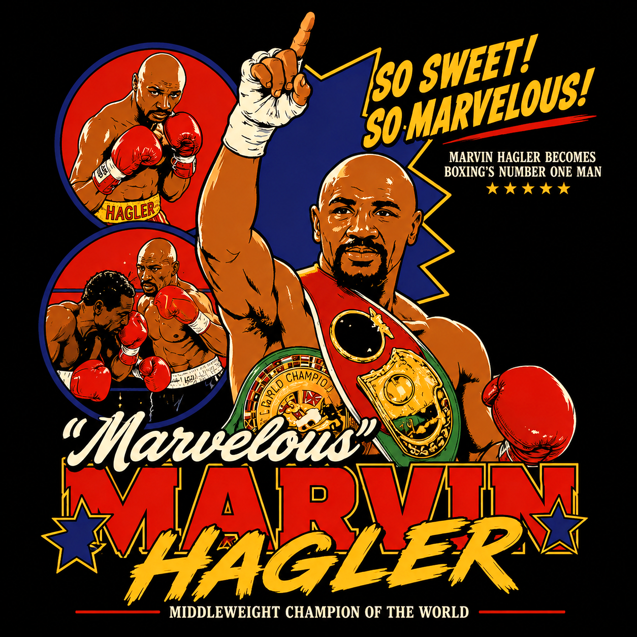 "Marvelous Hagler" T-shirt