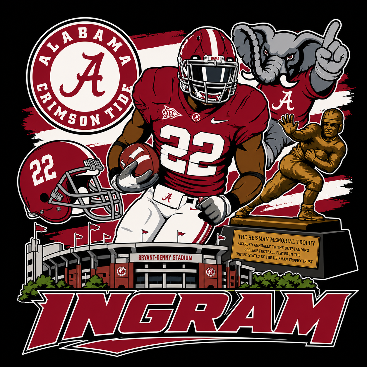 "Ingram 00's Heisman Collection" T-shirt