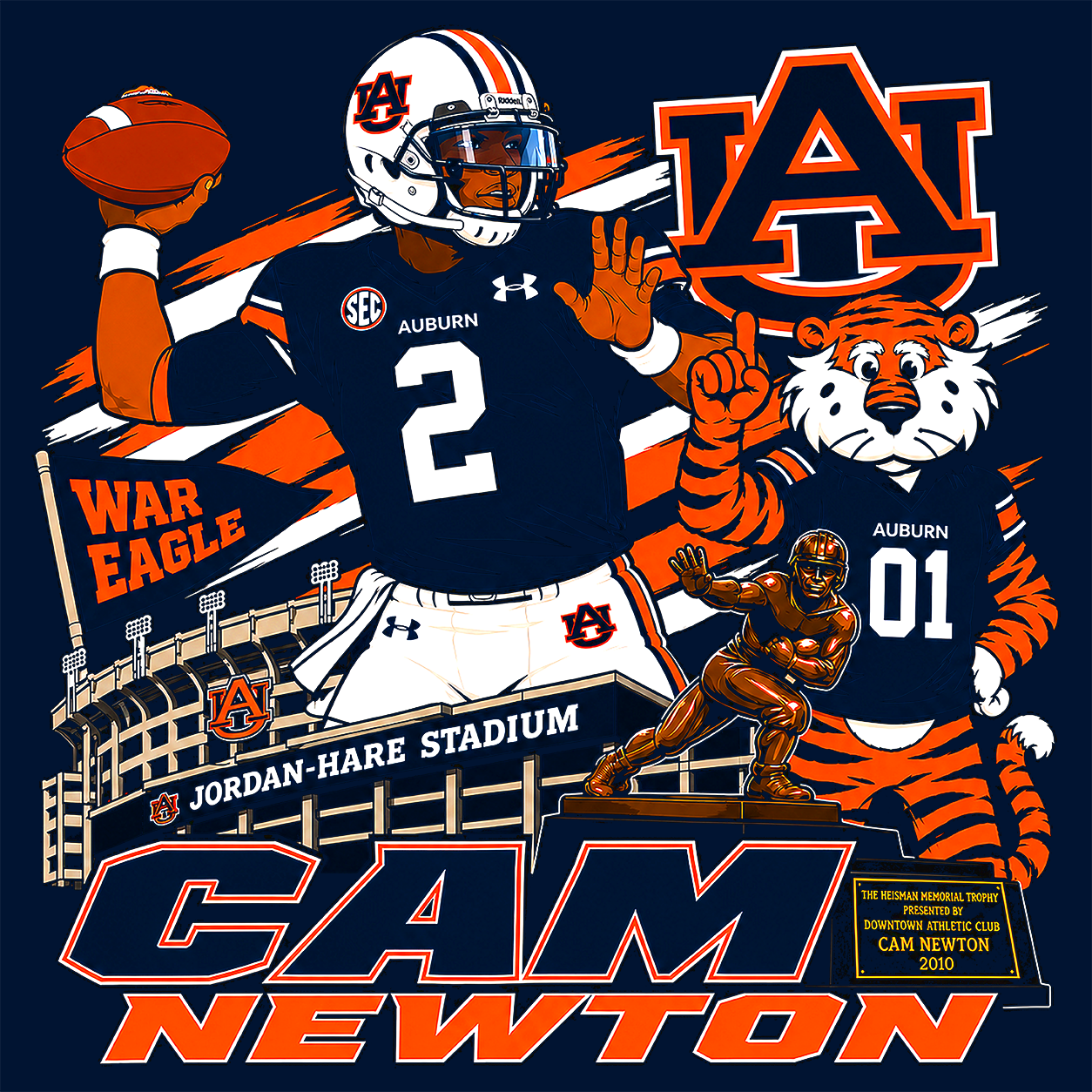 "Newton 00's Heisman Collection" T-shirt