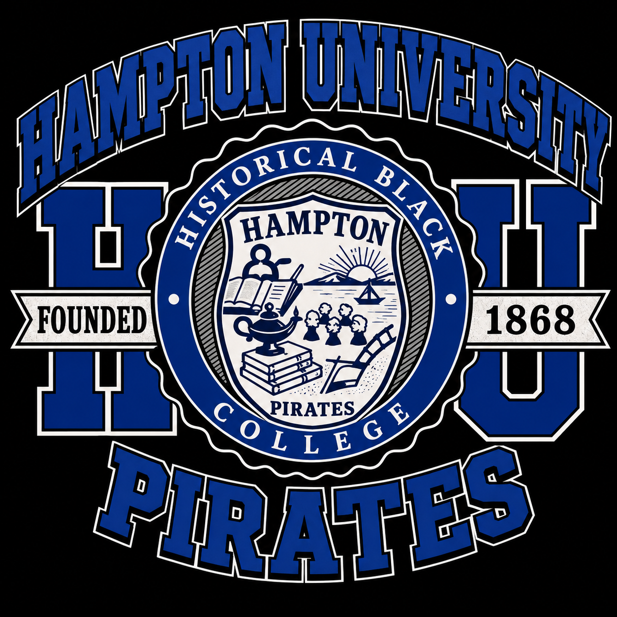 "Hampton U Crest" T-shirt