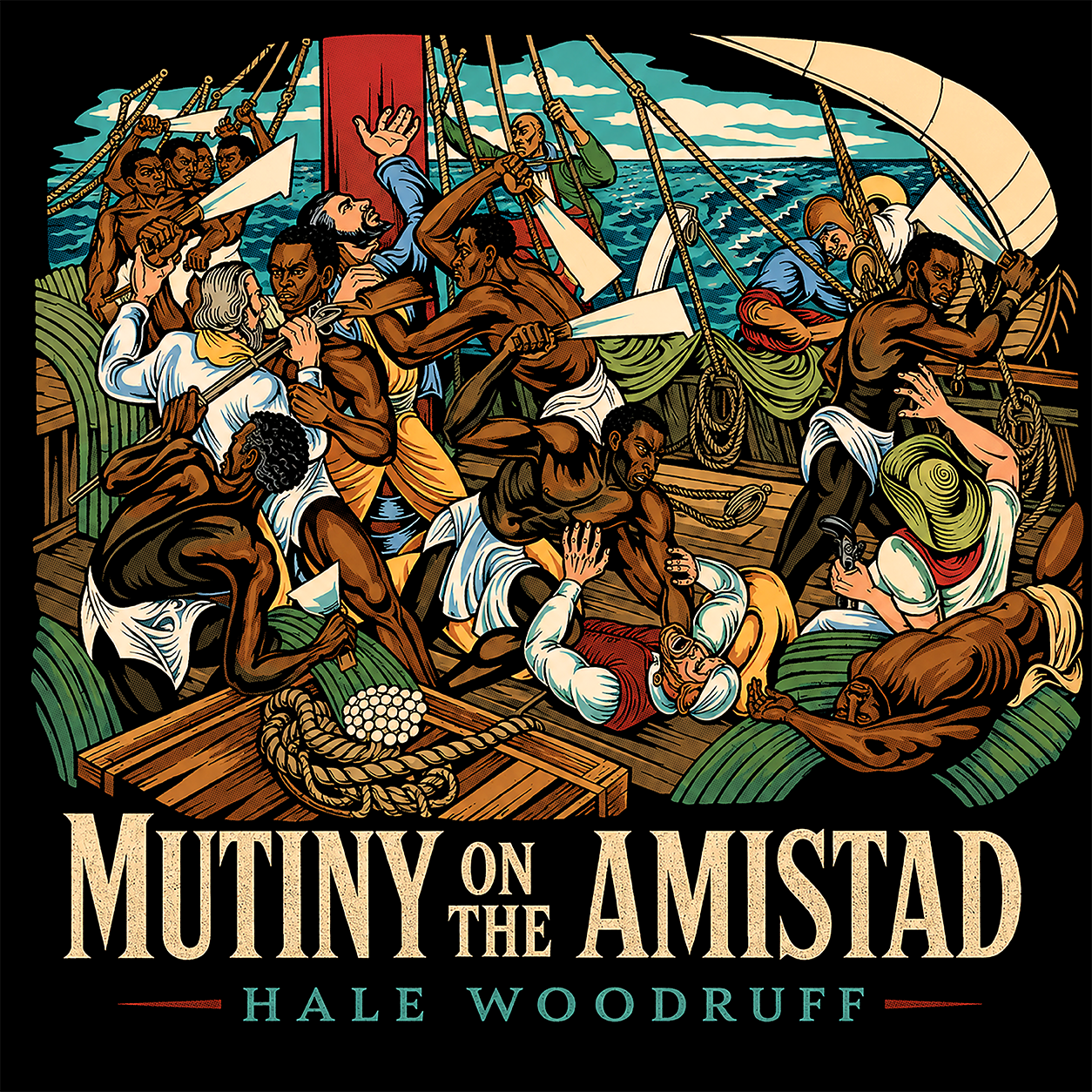 "Amistad Mutiny Hale Woodruff" T-shirt