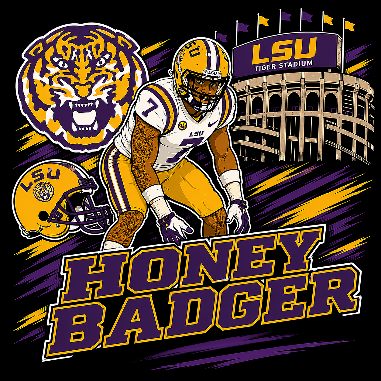 "LSU Honey Badger"T-shirt