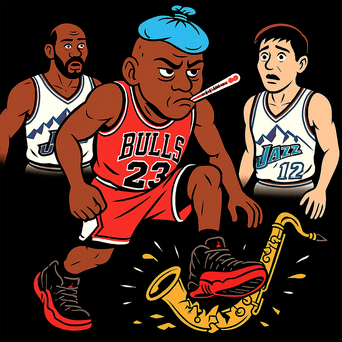 "Jordan Flu Game" Crewneck Sweatshirt